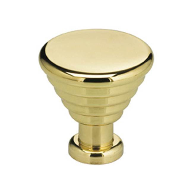 OMNIA - 1-3/16'' Dia. Cabinet Knob US3 - Lacquered Polished Brass