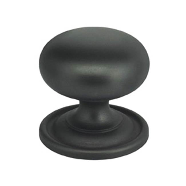 OMNIA - 1-9/16'' Dia. Cabinet Knob 10B - Lacquered Oil Rubbed Black
