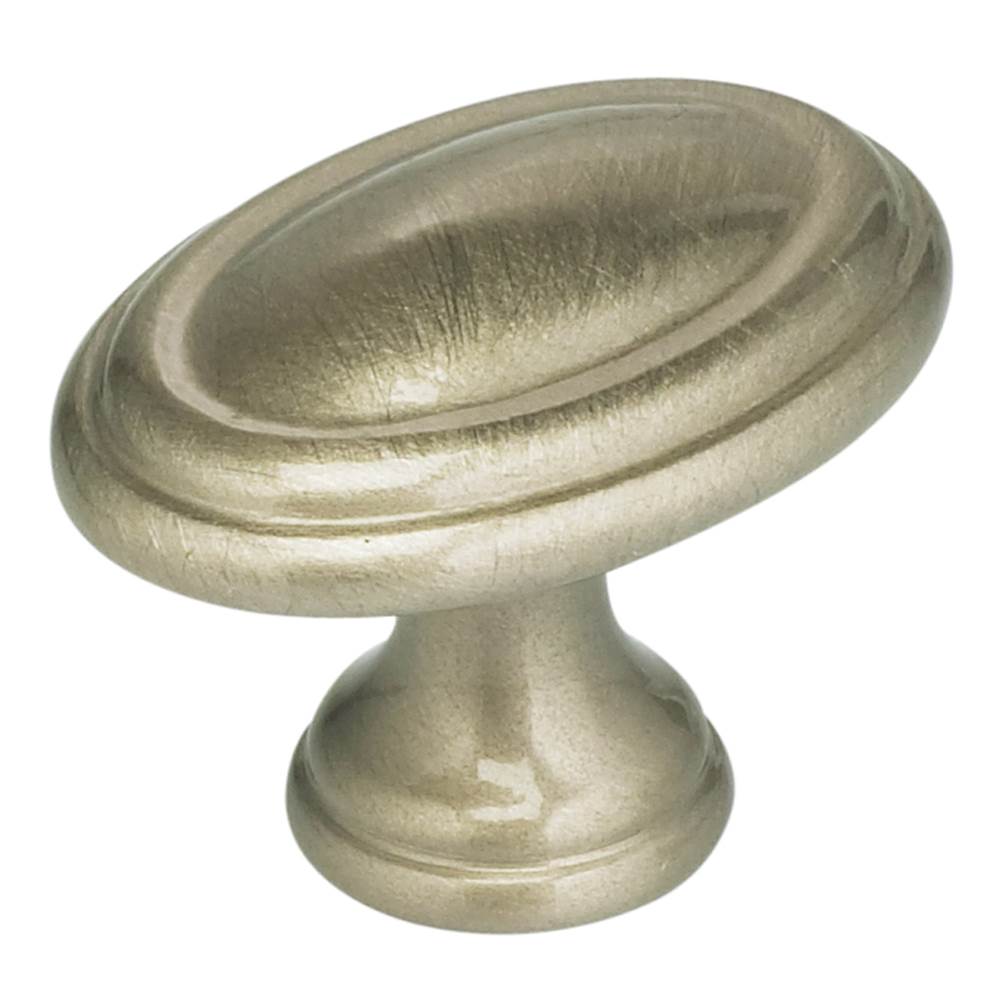 OMNIA - 1-9/16'' Dia. Cabinet Knob US15 - Lacquered Satin Nickel Plated