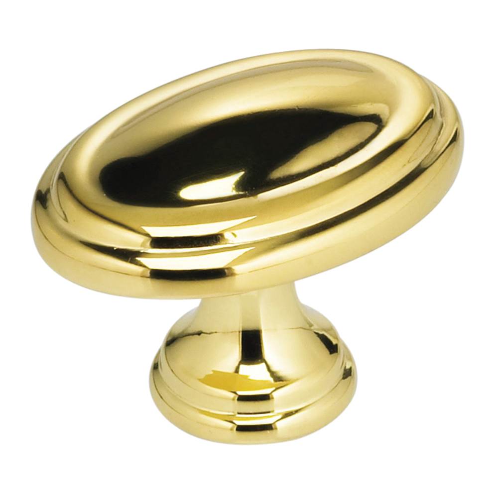 OMNIA - 1-3/16'' Dia. Cabinet Knob US3 - Lacquered Polished Brass