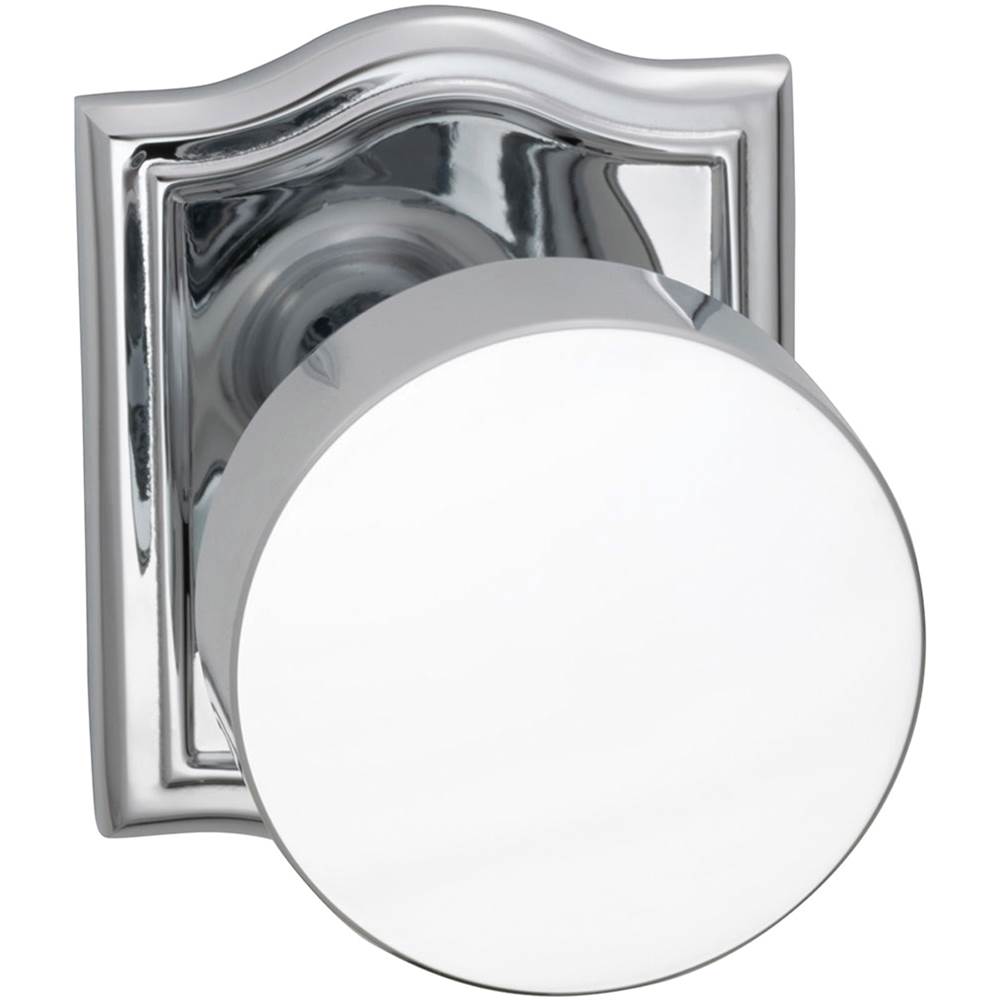 OMNIA - Puck Kn,Arch Rose,Pass. US26 - Polished Chrome Plated