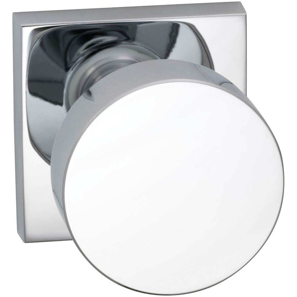 OMNIA - Puck Knob,Sq.Rose,Pass.US26 - Polished Chrome Plated