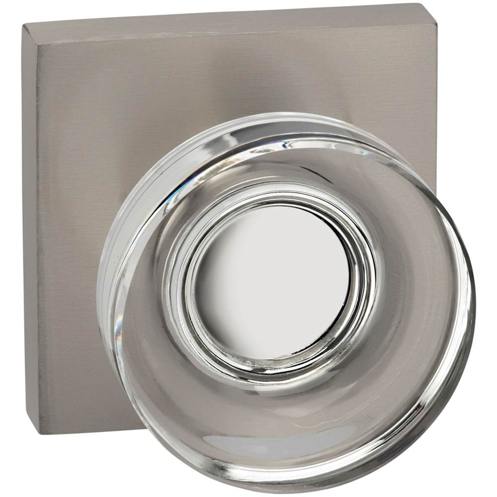 OMNIA - Glass.Kn,Sq.Rose,Priv. US5 - Lacquered Antique Brass