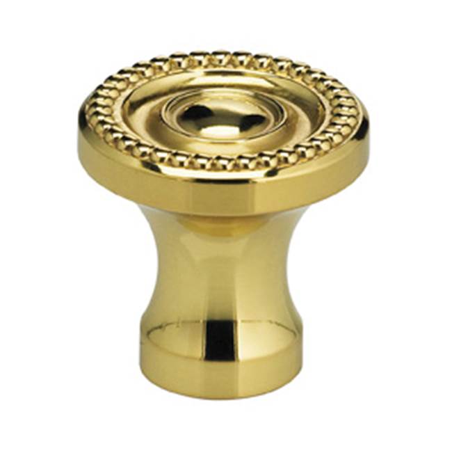 OMNIA - 1-1/4'' Dia. Cabinet Knob US3 - Lacquered Polished Brass