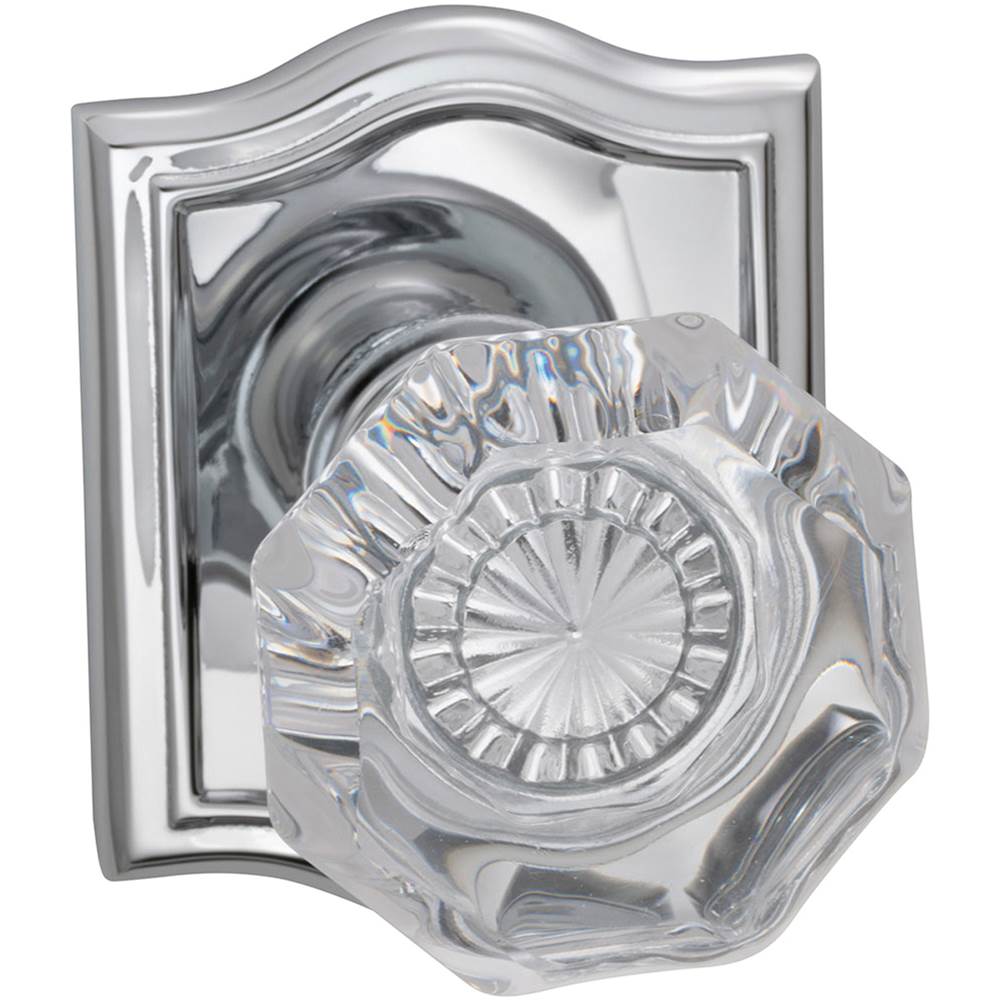 OMNIA - Glass.Kn,Arch Rose,Priv. US26 - Polished Chrome Plated