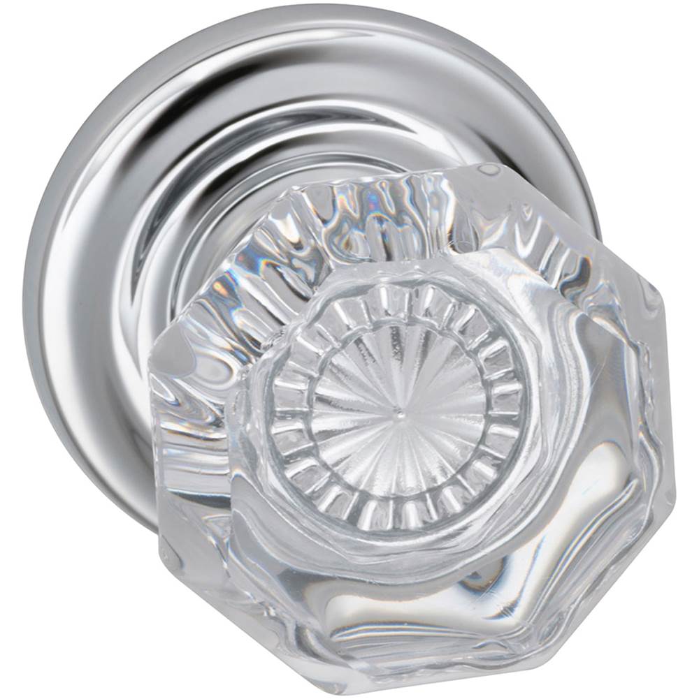 OMNIA - Glass Kn,Trad. Rose,Pass. US26 - Polished Chrome Plated