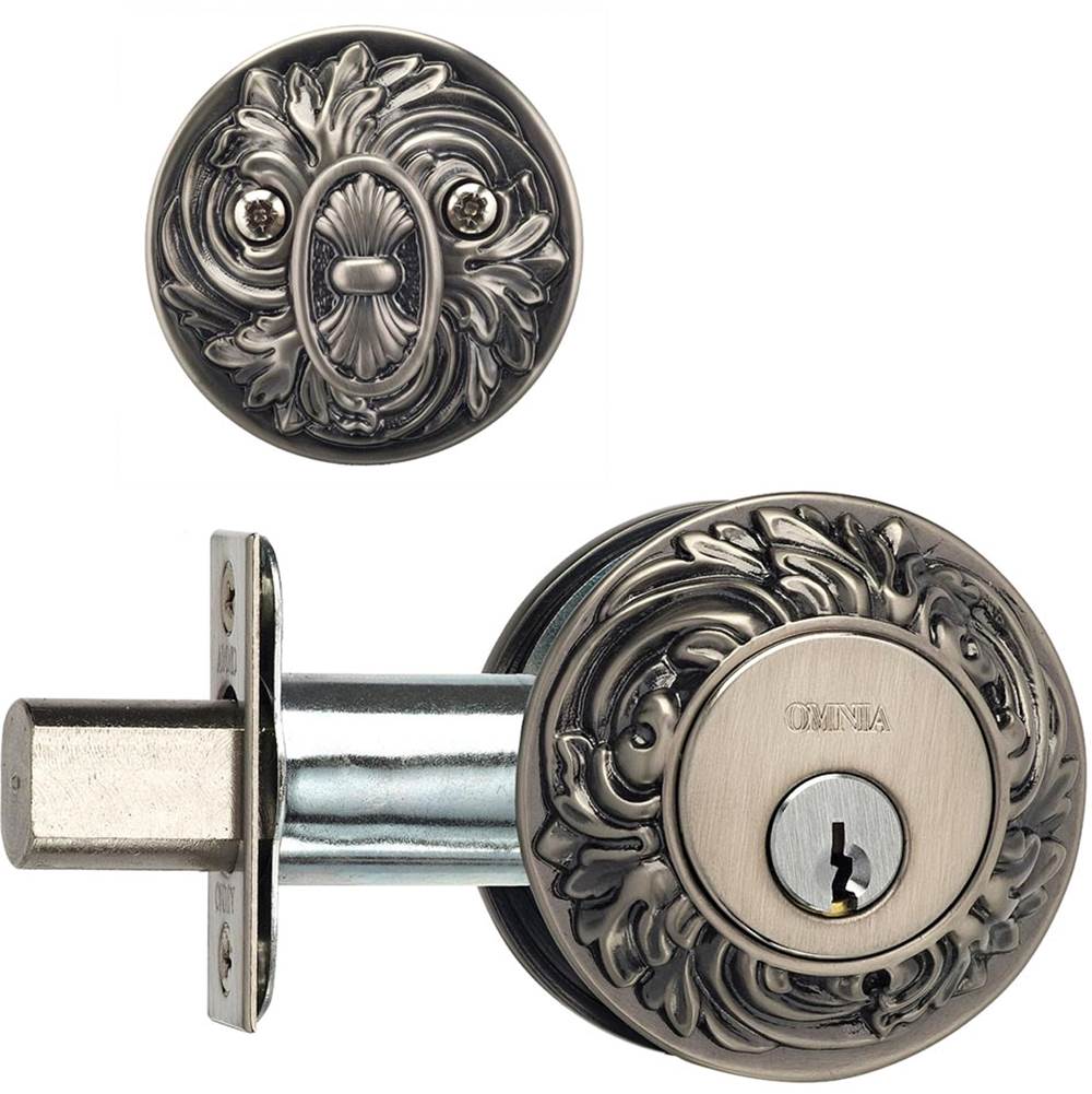 OMNIA - Floral Aux. Deadbolt Set Et.B - Lacquered Etruscan Bronze