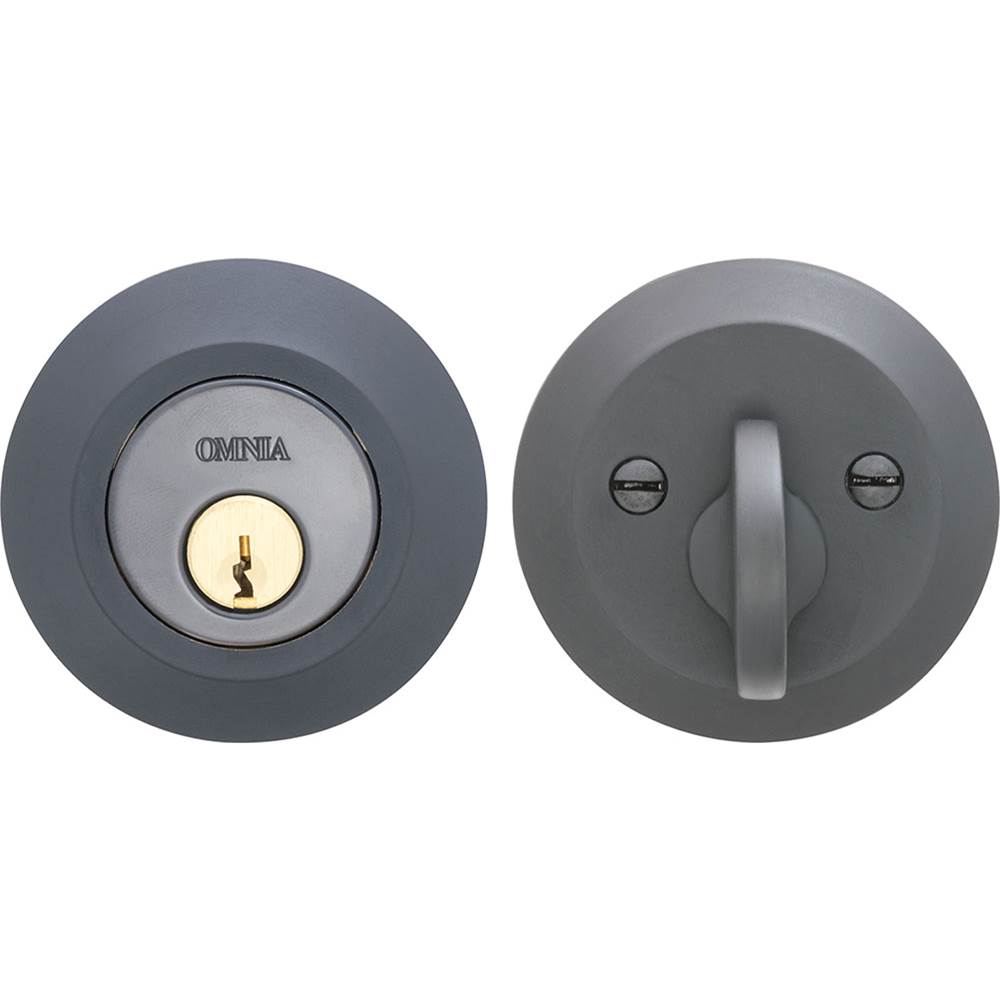 OMNIA - Modern Deadbolt Set US10B - Lacquered Oil Rubbed Black
