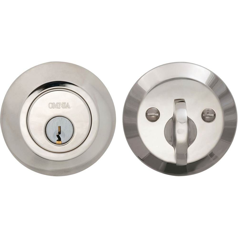 OMNIA - Modern Deadbolt Set US14 - Lacquered Polished Nickel Plated