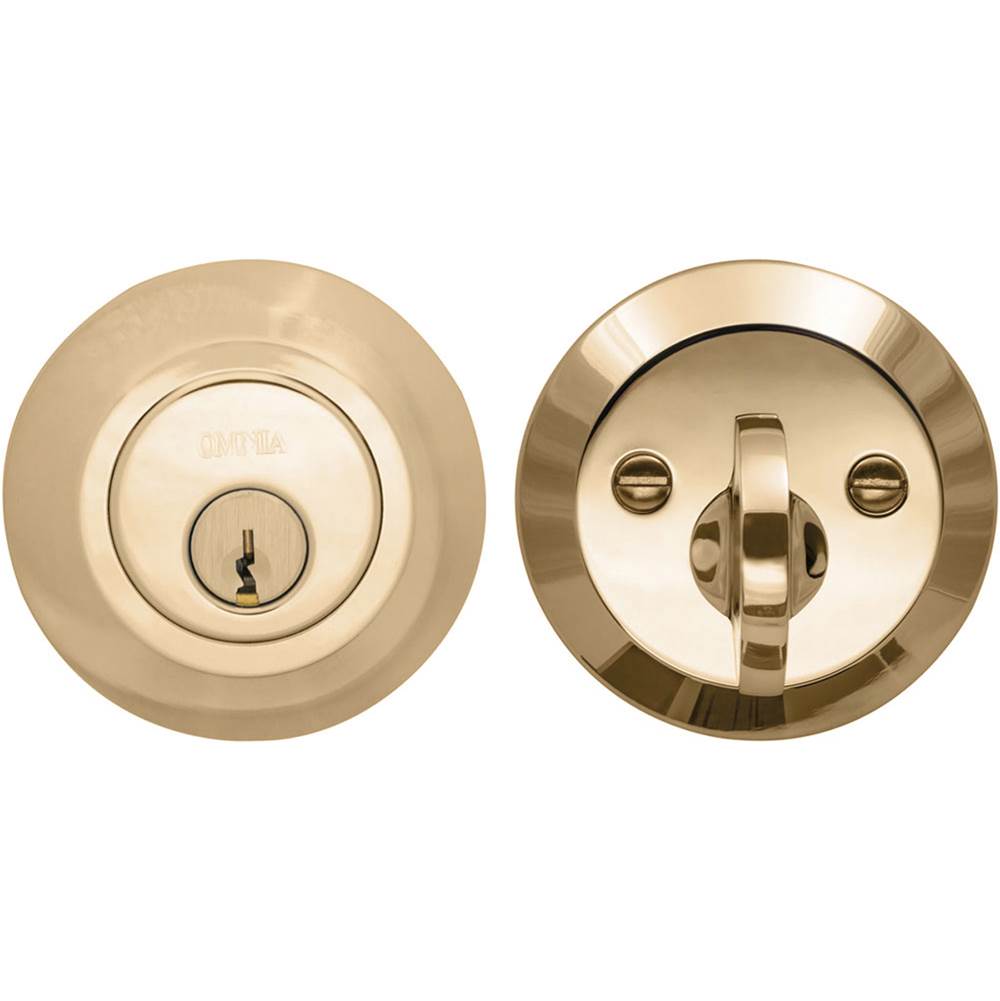 OMNIA - Modern Deadbolt Set US4A - Unlacquered Satin Brass