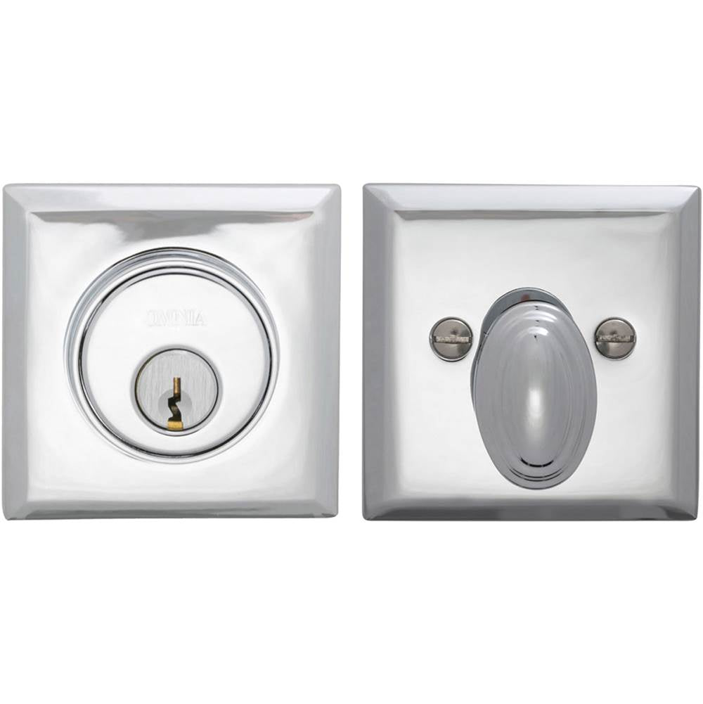 OMNIA - Rectangular Deadbolt Set US26 - Polished Chrome Plated