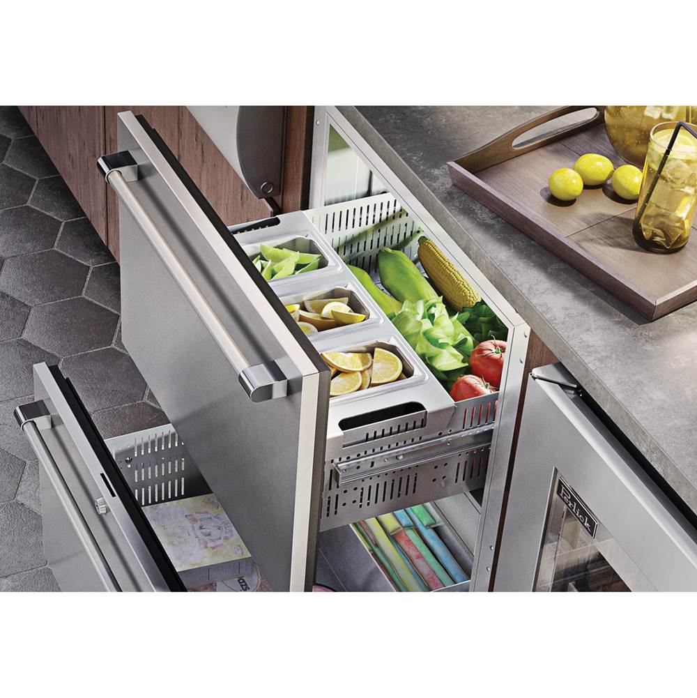24'' Signature Series Outdoor Refrigerator Drawers, Stainless Steel