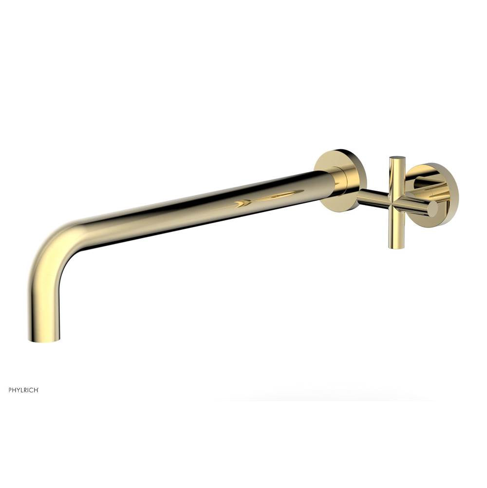 Phylrich - Single Cross Hdl W/L W 14'' Spt Transition - Polished Brass Uncoated