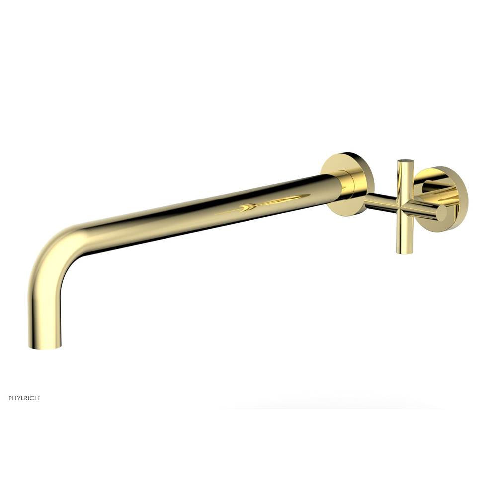 Phylrich - Single Cross Hdl W/L W 14'' Spt Transition - Polished Brass