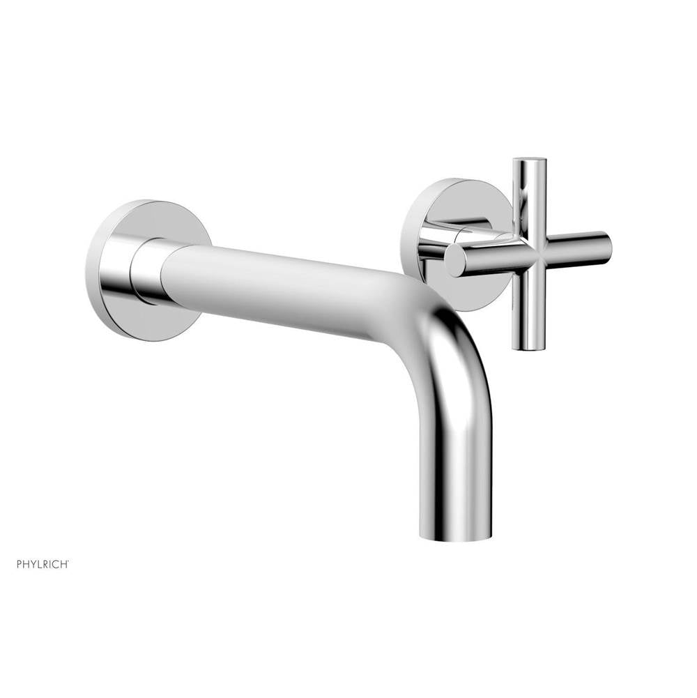 Phylrich - Single Hdl Wall Lav Set Cross Handle - Satin Brass