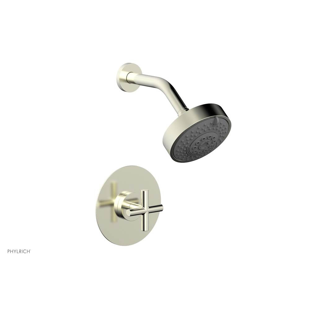 Phylrich - Pb Shower Set Cross Handle - Satin Nickel