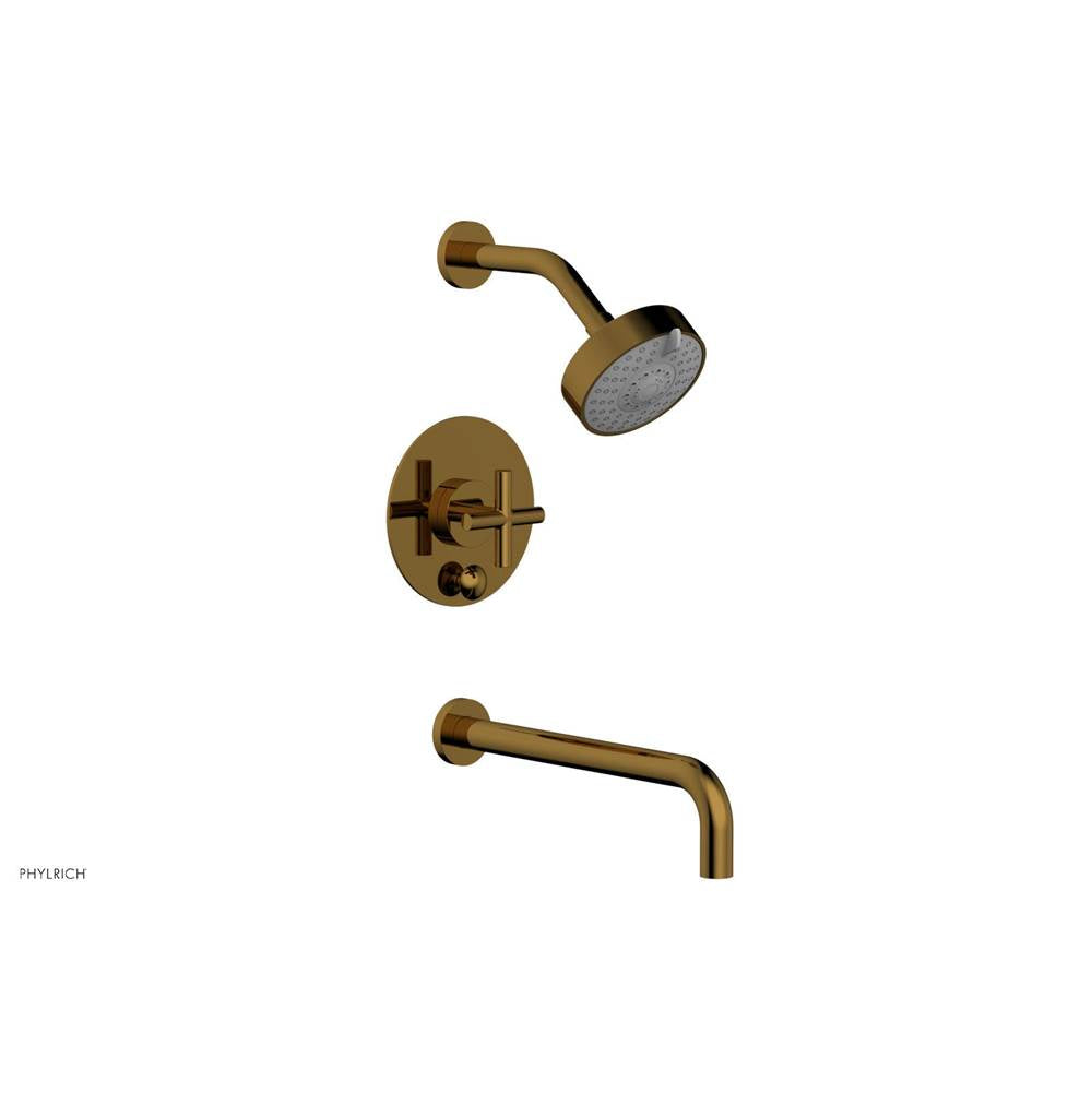Phylrich - Pb T/S Set 12'' Spt,Crs Hdl - French Brass