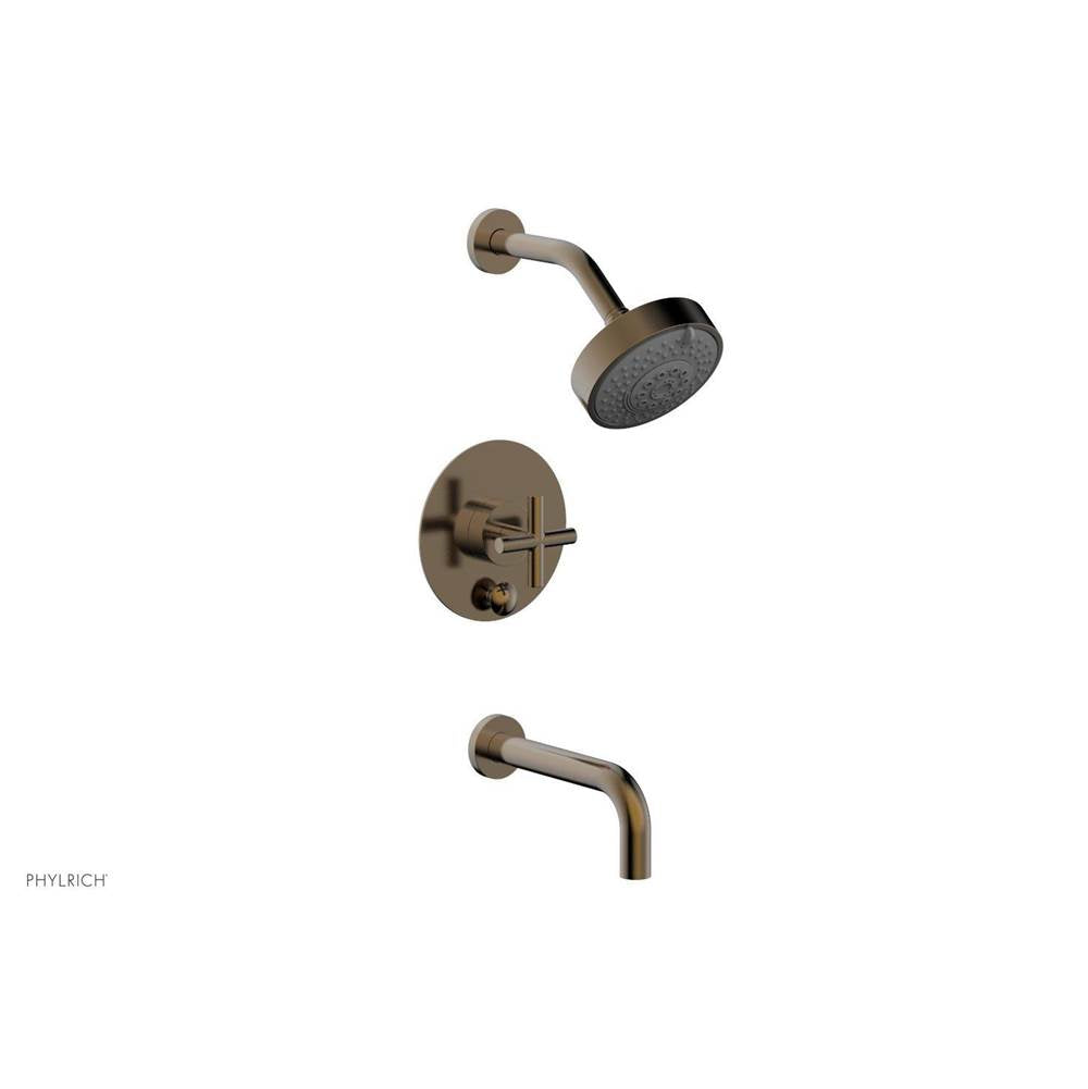 Phylrich - Pb Tub & Shower Set Cross Handle - Antique Bronze