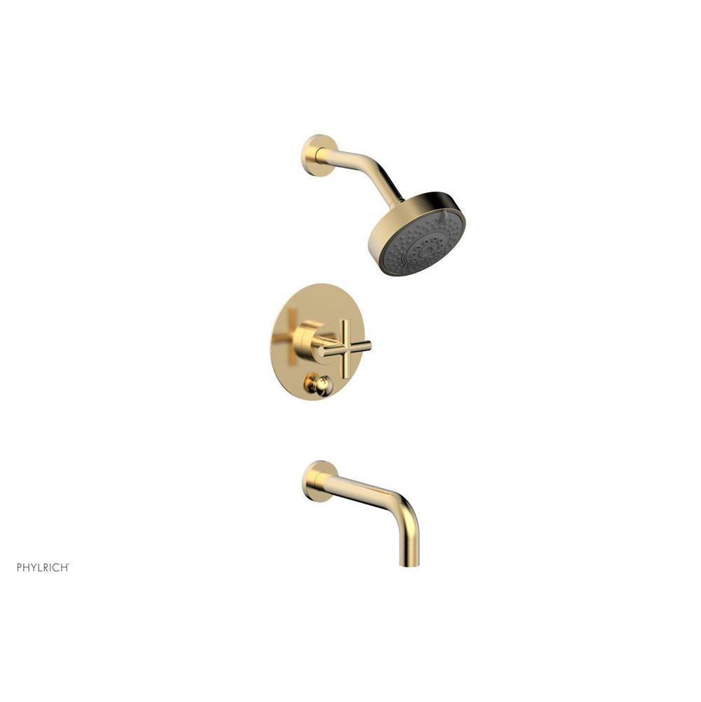 Phylrich - Pb Tub & Shower Set Cross Handle - Polished Nickel
