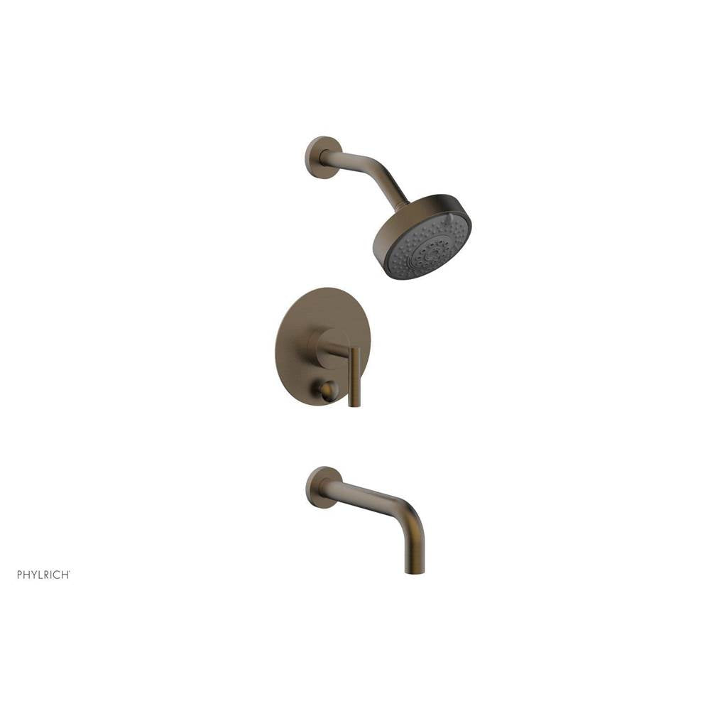Phylrich - TRANSITION - Pressure Balance Tub & Shower Set Lever Handle 120-27 - Old English Brass