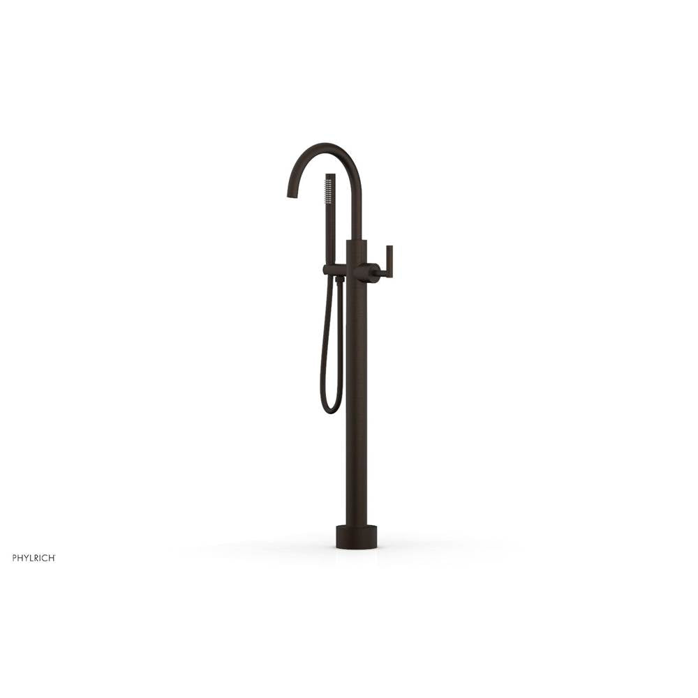 Phylrich - Floor Mounted Tub Filler Lever Hdl W/Handshwr-Tall - Antique Bronze
