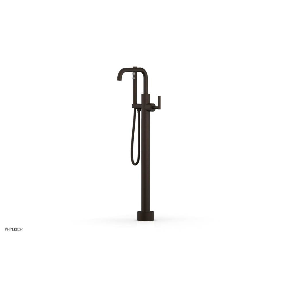 Phylrich - Floor Mounted Tub Filler Lever Hdl W/Handshwr-Tall - Antique Bronze