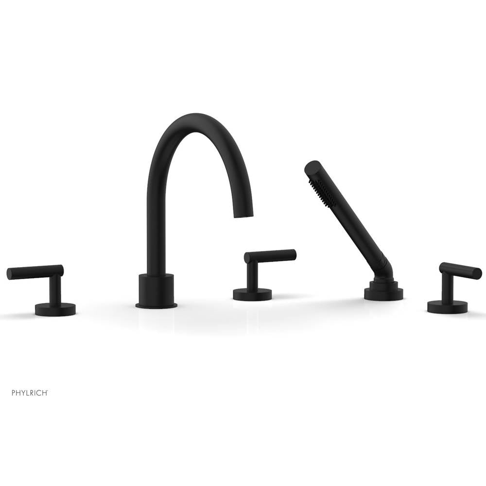 Phylrich - Deck Tub Set W H/Shwr Lever Handle - Matte Black