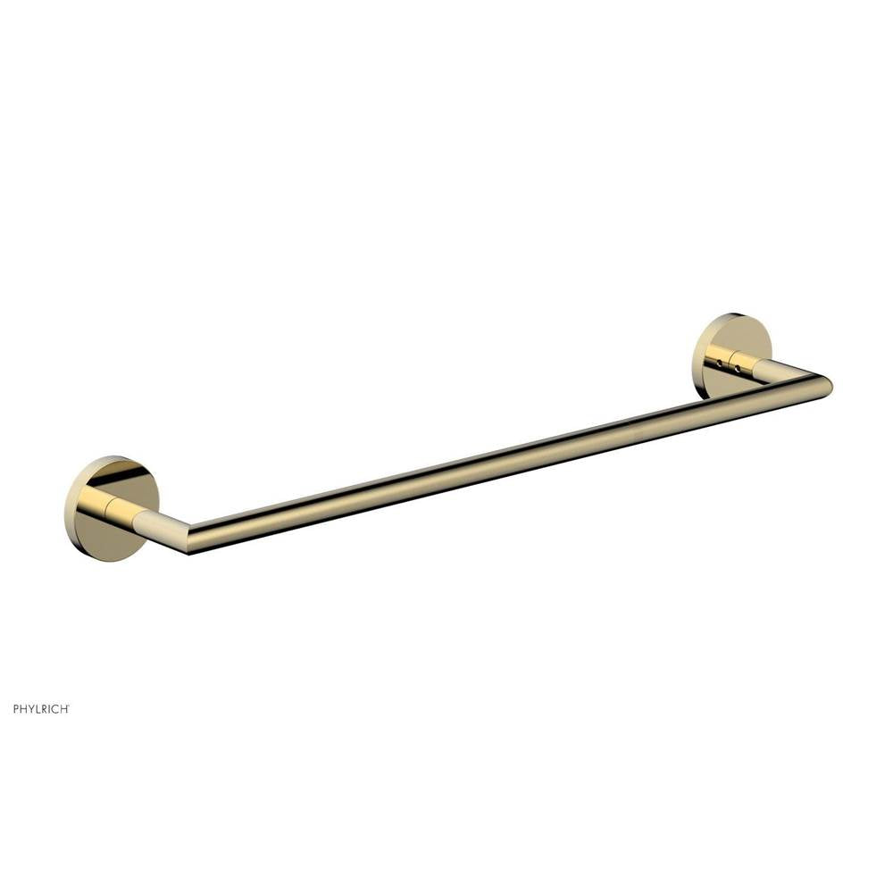 Phylrich - Towel Bar 18'' - Polished Brass Uncoated