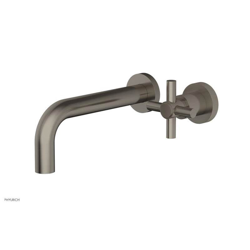Phylrich - Basic Single Handle Wall Lavatory Set - Cross Handle - Pewter