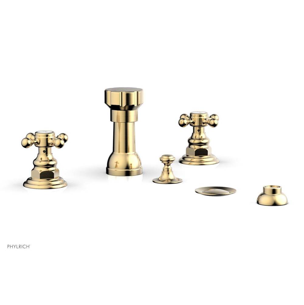 Phylrich - Four Hole Bidet Set - Satin Brass