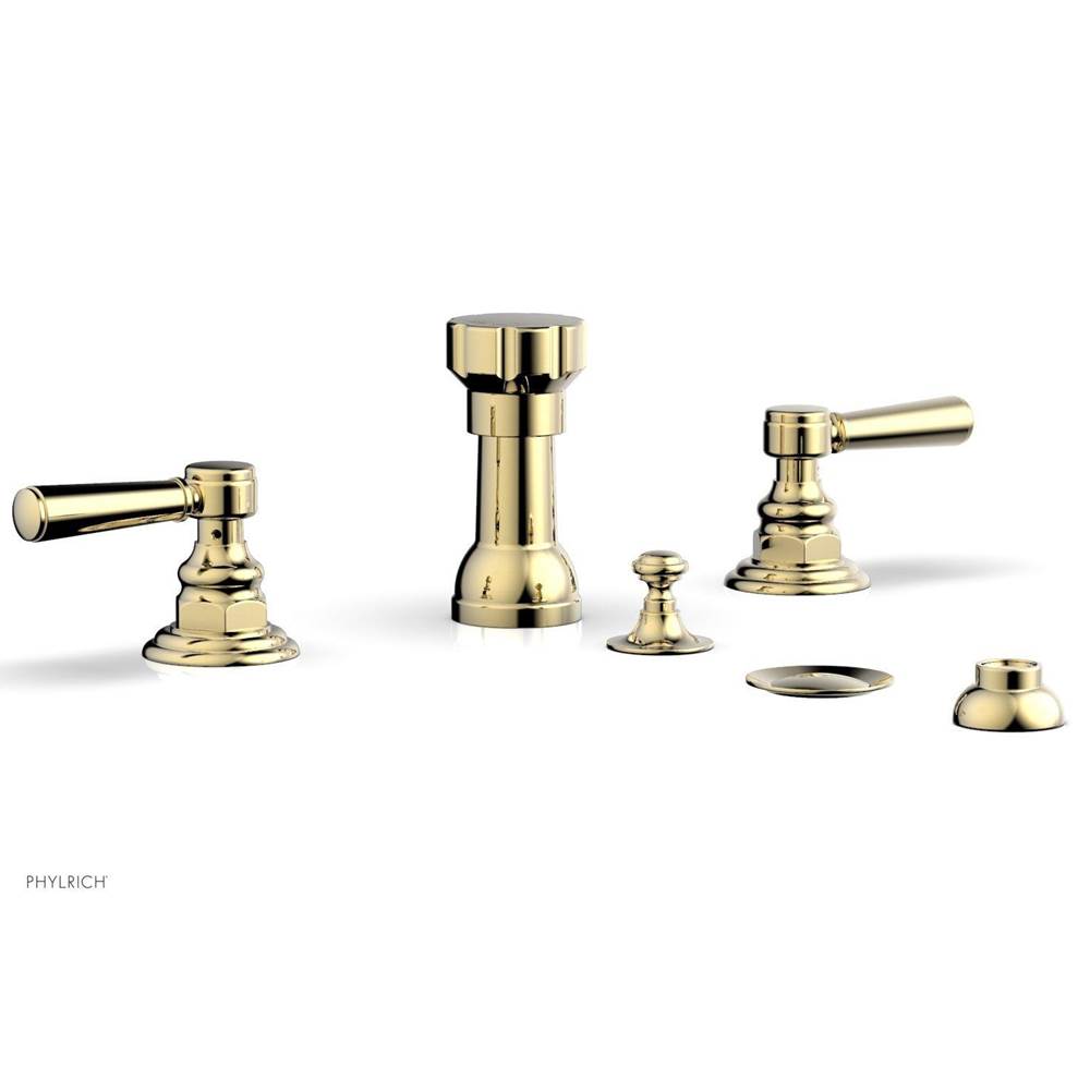 Phylrich - Four Hole Bidet Set - Polished Brass Uncoated