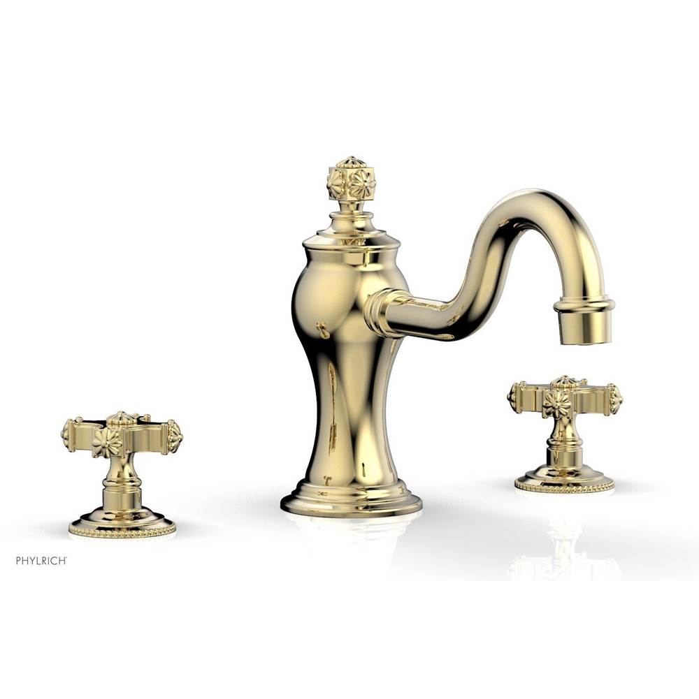 Phylrich - MARVELLE Deck Tub Set - Cross Handles 162-40 - Polished Brass Uncoated