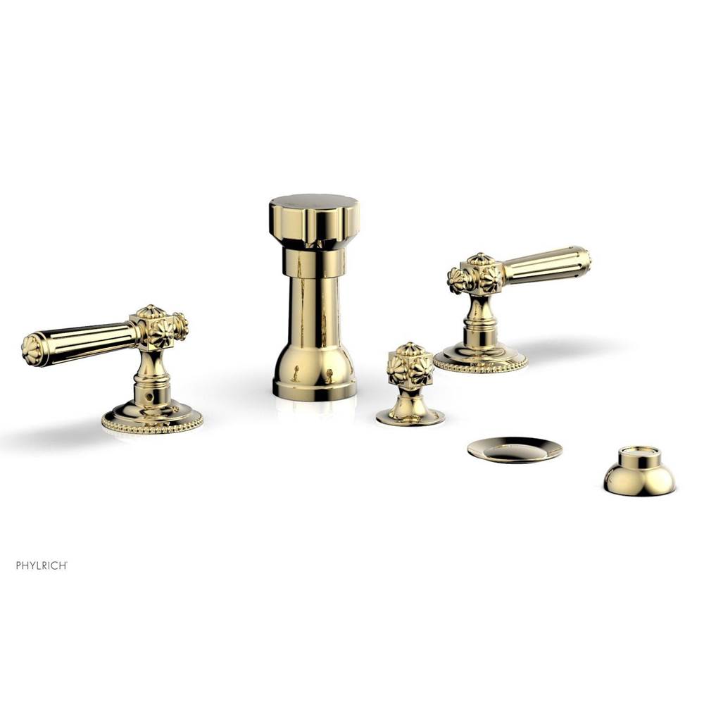 Phylrich - MARVELLE Four Hole Bidet Set 162-61 - Polished Brass Uncoated