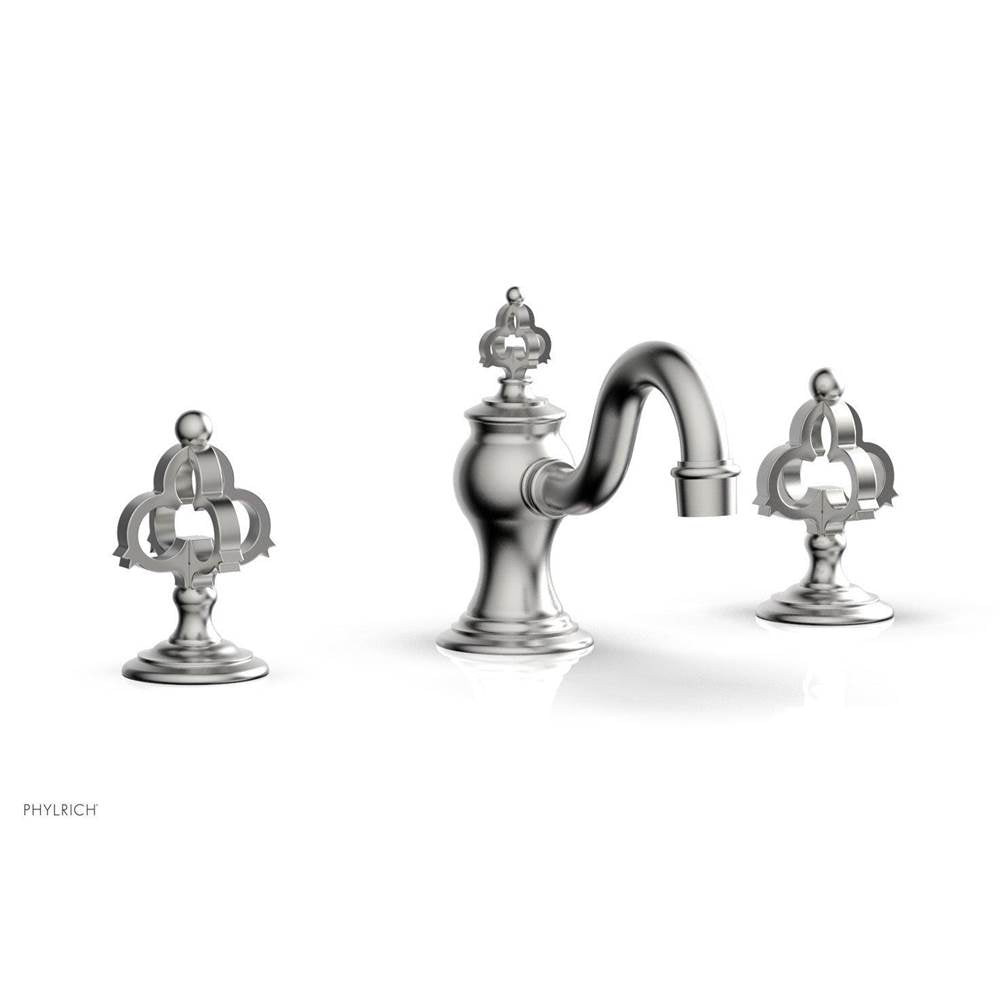 Phylrich - COURONNE Widespread Faucet Cross Handles 163-01 - Satin chrome