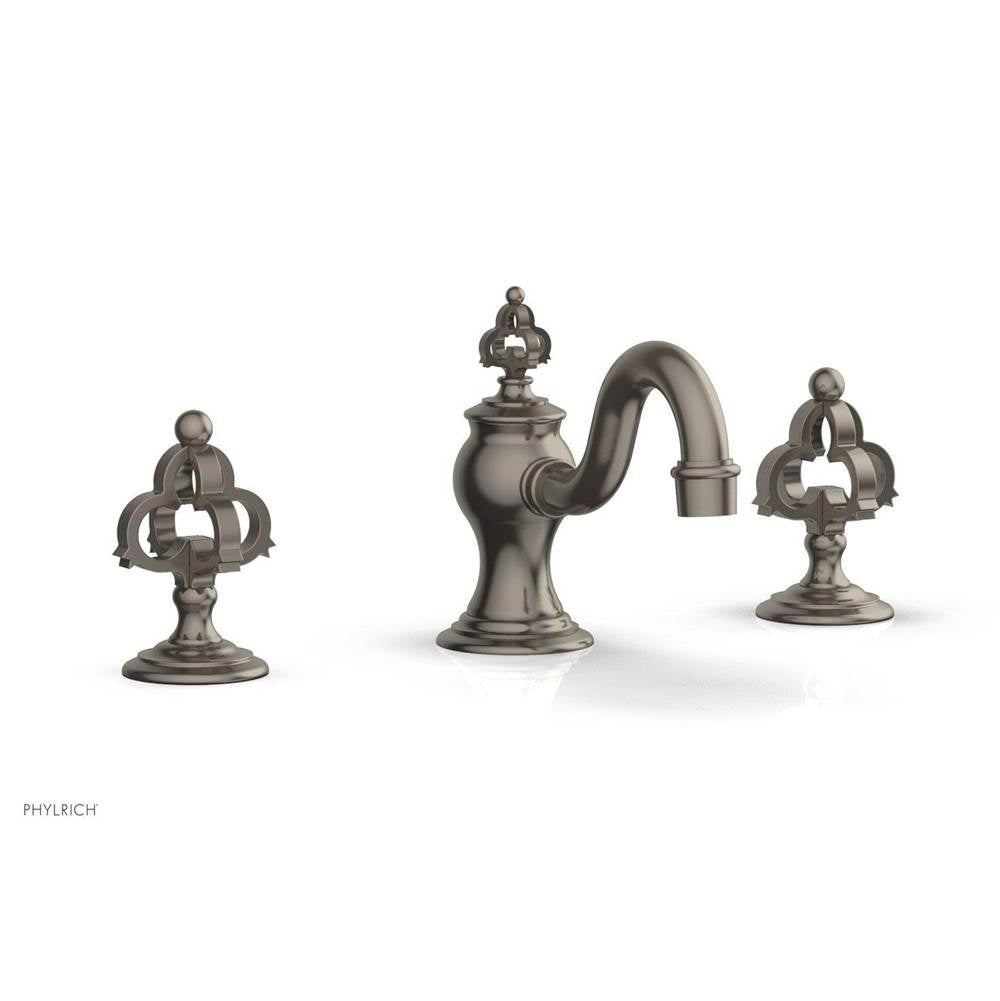 Phylrich - COURONNE Widespread Faucet Cross Handles 163-01 - Pewter