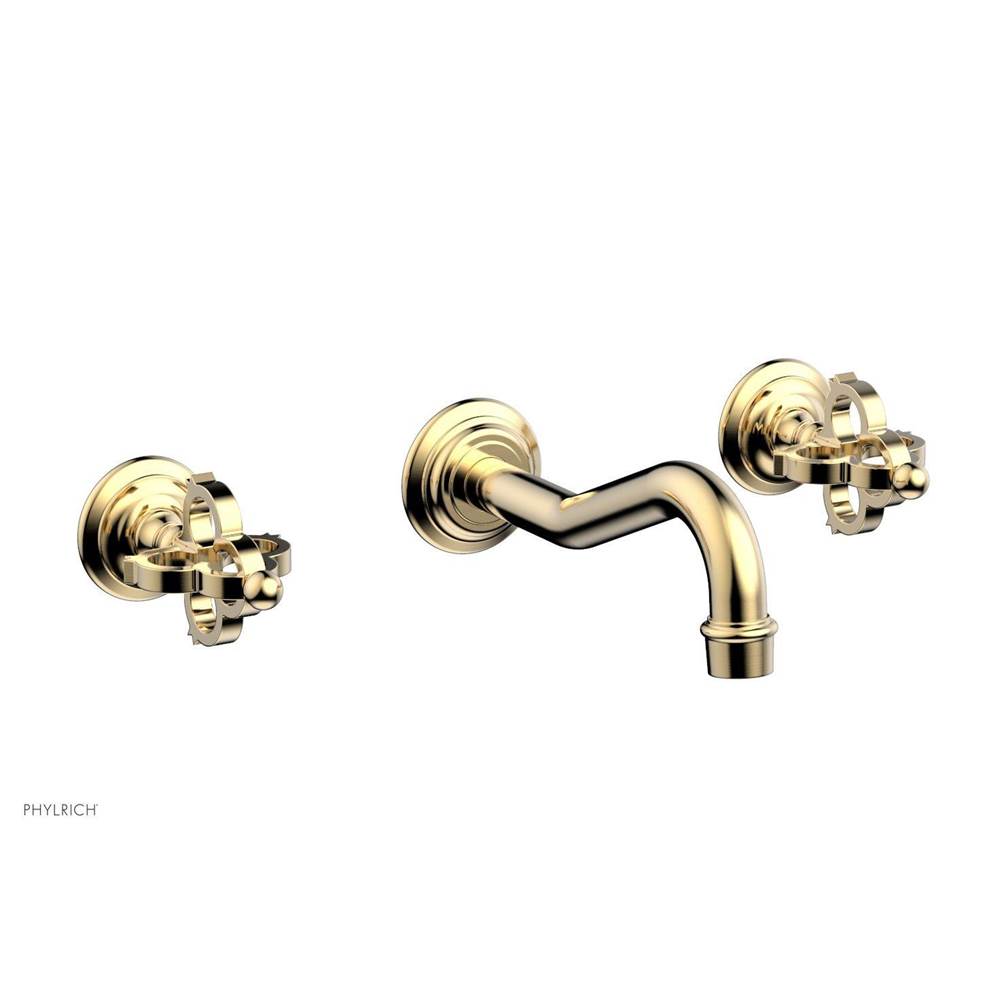 Phylrich - COURONNE Wall Lavatory Set 163-11 - Satin Brass