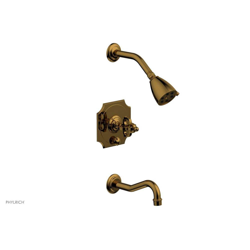 Phylrich - COURONNE Pressure Balance Tub and Shower Set 163-26 - French Brass