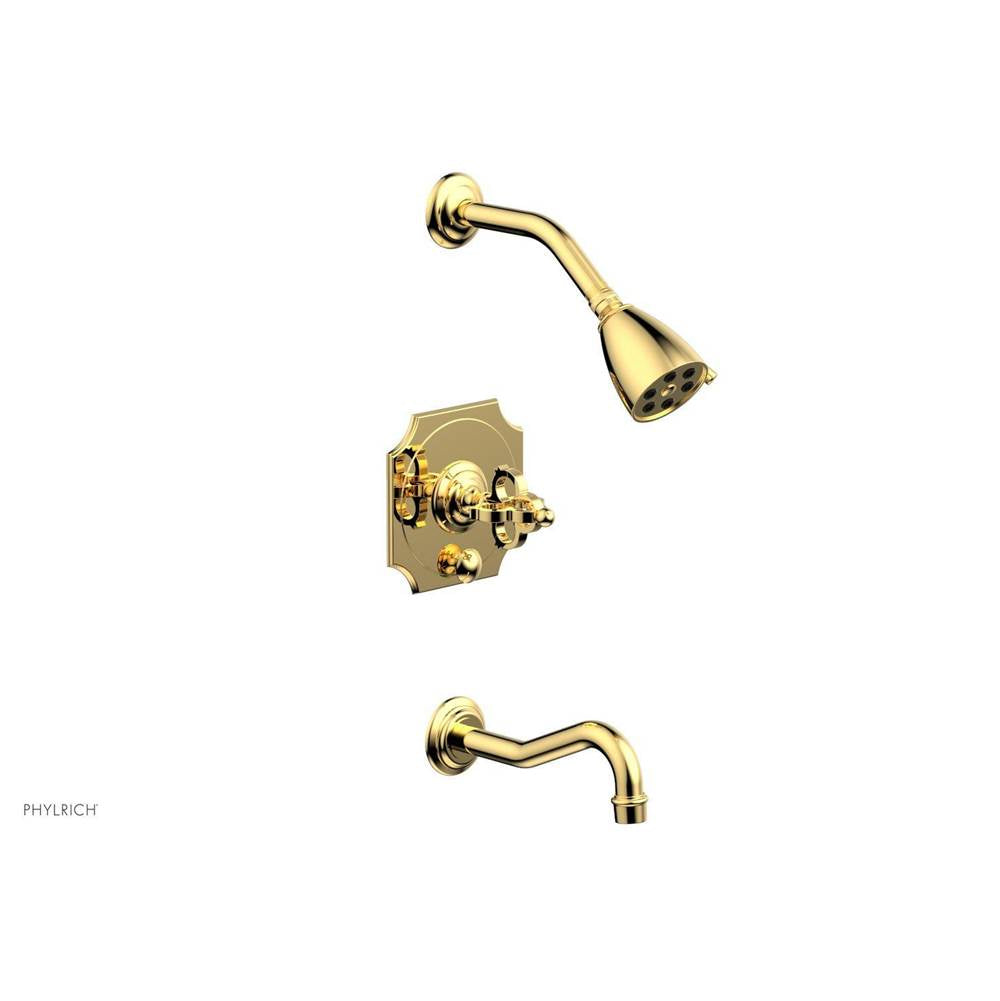 Phylrich - COURONNE Pressure Balance Tub and Shower Set 163-26 - Polished Gold