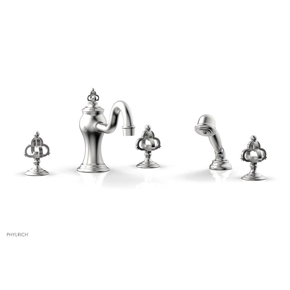 Phylrich - COURONNE Deck Tub Set with Hand Shower 163-48 - Satin chrome