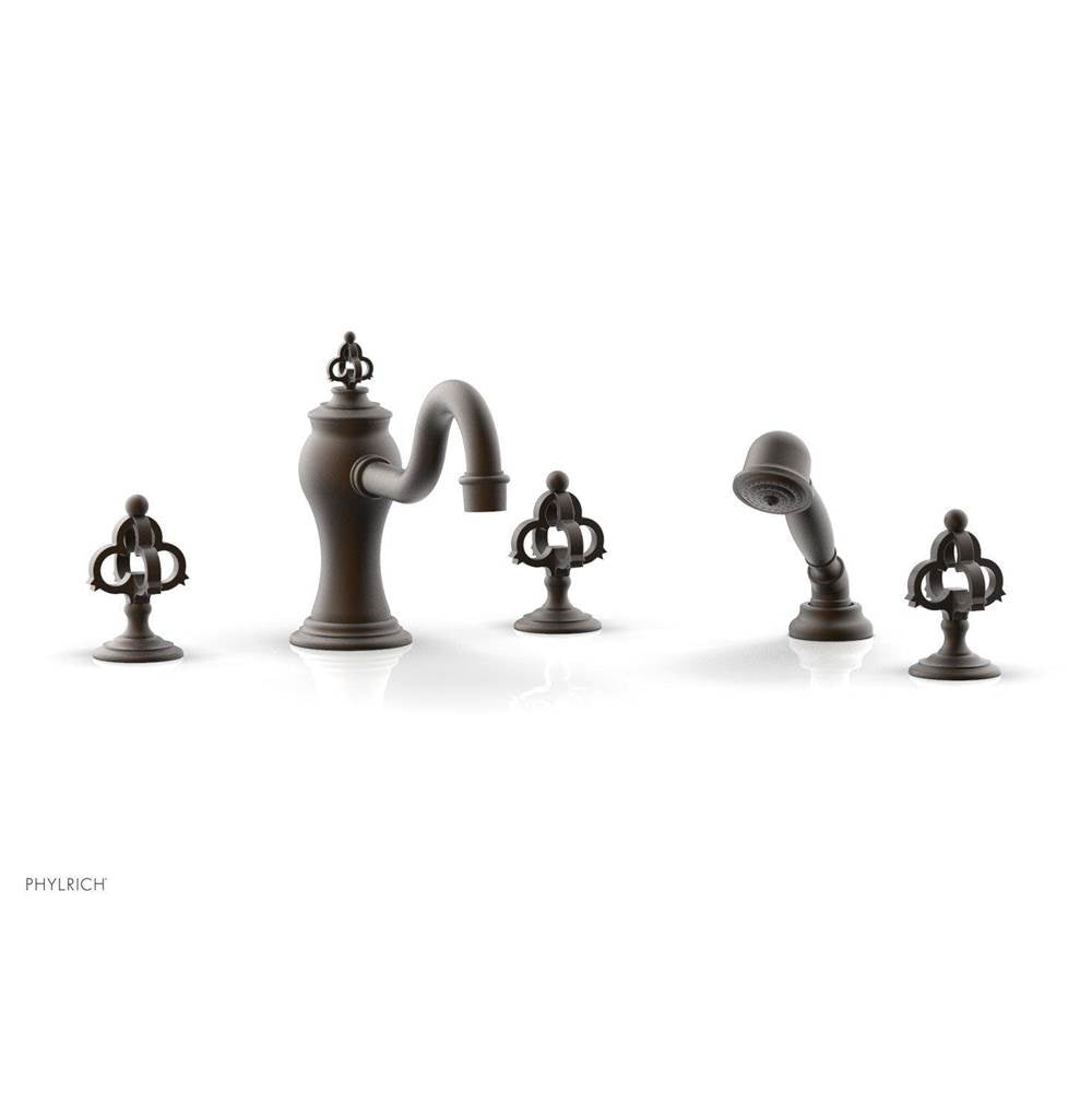 Phylrich - COURONNE Deck Tub Set with Hand Shower 163-48 - Oil Rubbed Bronze