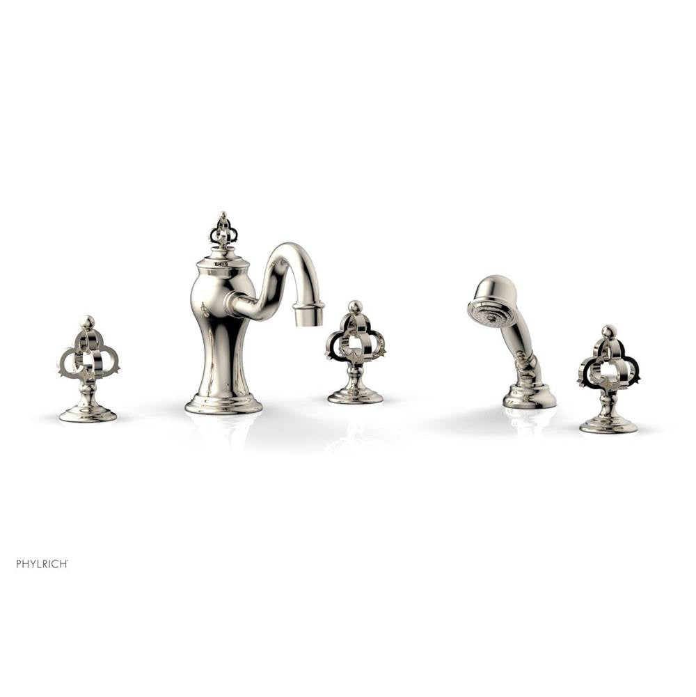 Phylrich - COURONNE Deck Tub Set with Hand Shower 163-48 - Polished Nickel