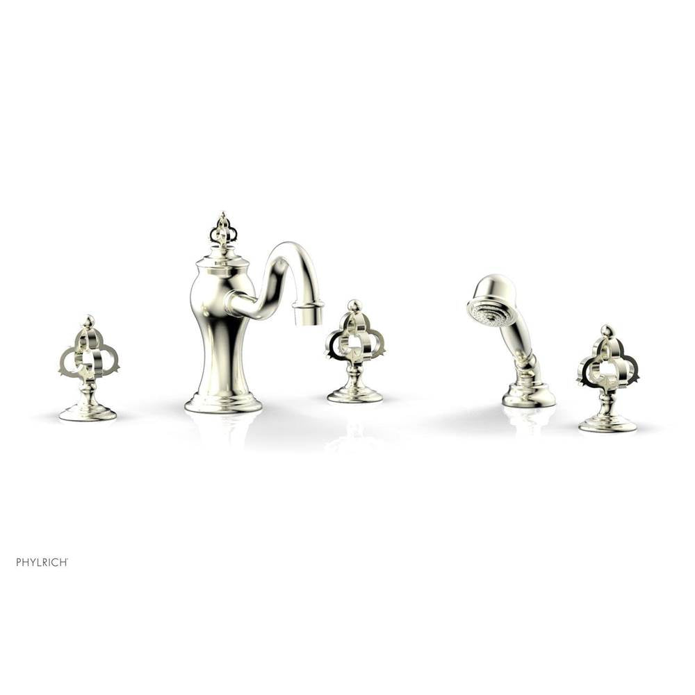 Phylrich - COURONNE Deck Tub Set with Hand Shower 163-48 - Satin Nickel