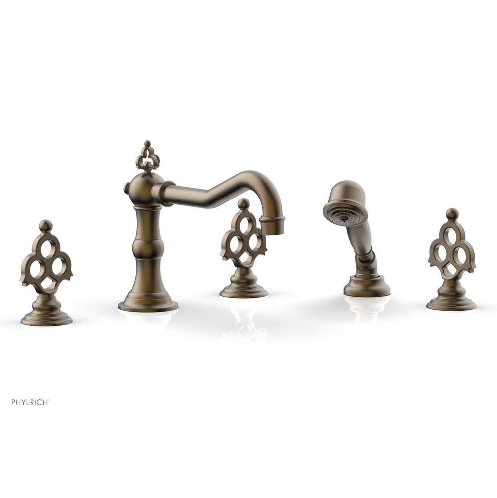 Phylrich - MAISON Deck Tub Set with Hand Shower 164-48 - Antique Brass