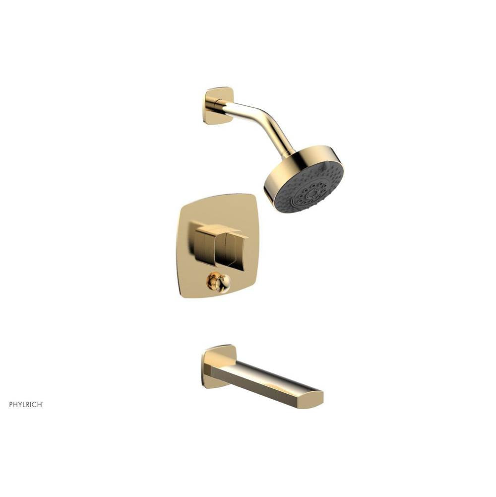 Phylrich - Pb Tub & Shwr Kit Radi, Blade Handle - Polished Nickel