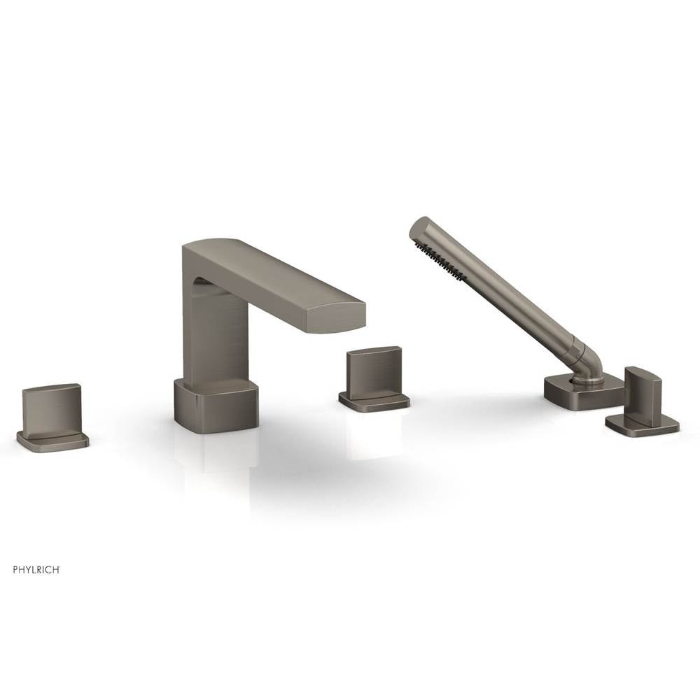 Phylrich - Deck Tub Set Radi W/ Hs, Blade Handle - Pewter
