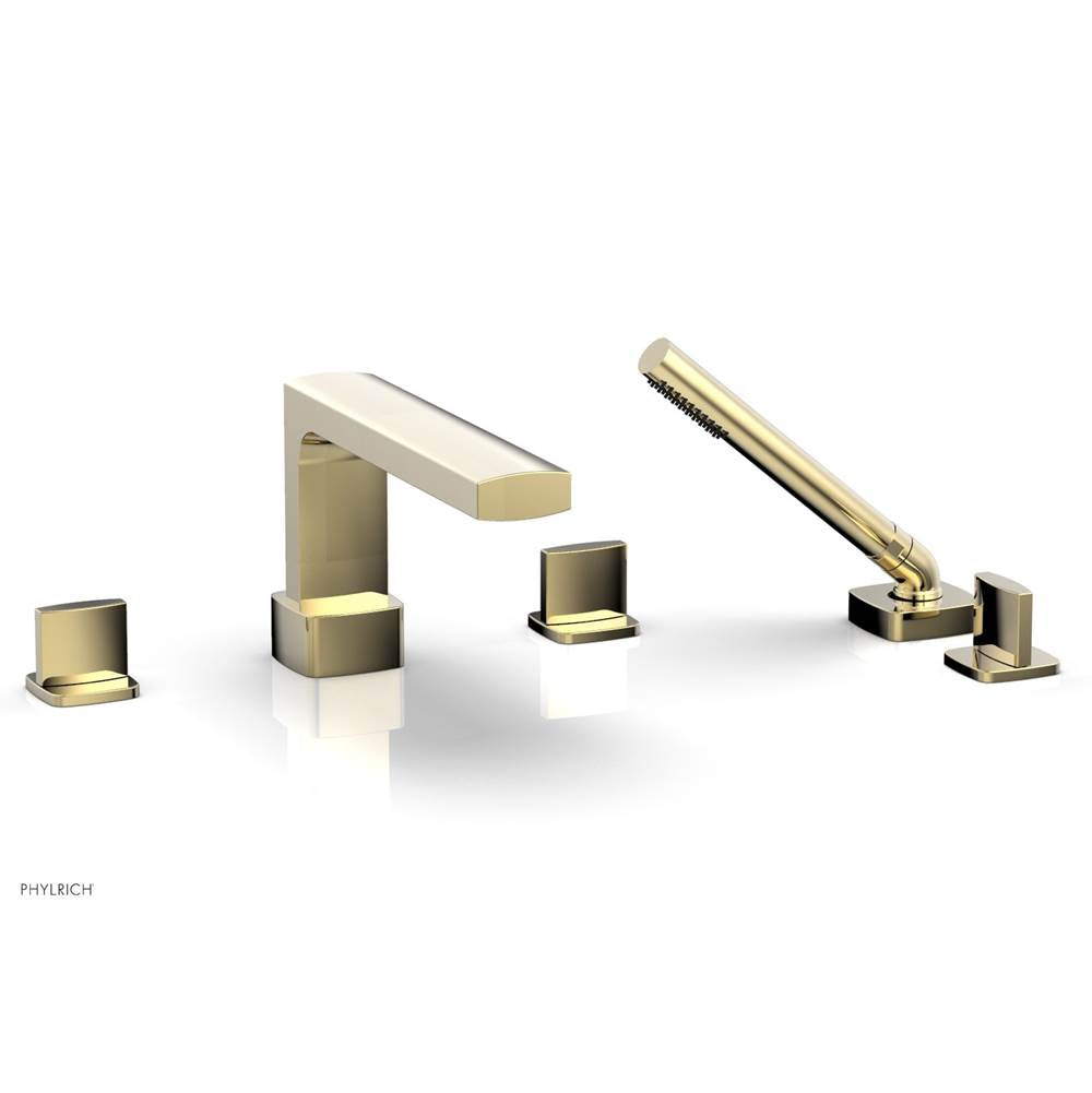Phylrich - Deck Tub Set Radi W/ Hs, Blade Handle - Polished Brass Uncoated