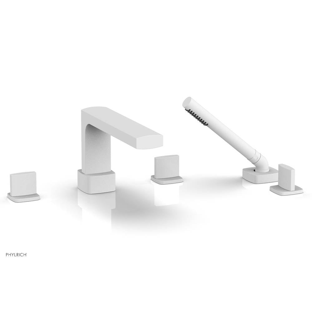 Phylrich - Deck Tub Set Radi W/ Hs, Blade Handle - Satin White
