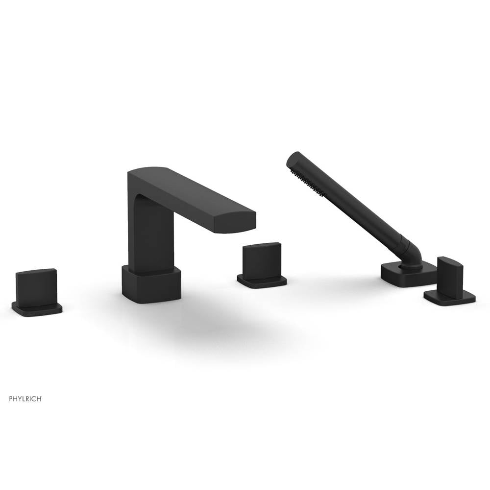 Phylrich - Deck Tub Set Radi W/ Hs, Blade Handle - Matte Black
