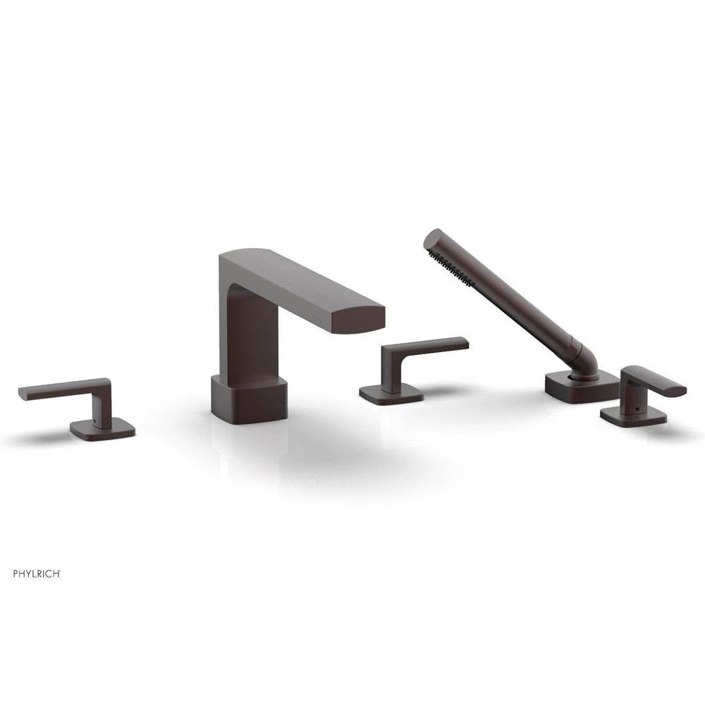 Phylrich - Deck Tub Set Radi W/ Hs, Lever Handle - Weathered Copper
