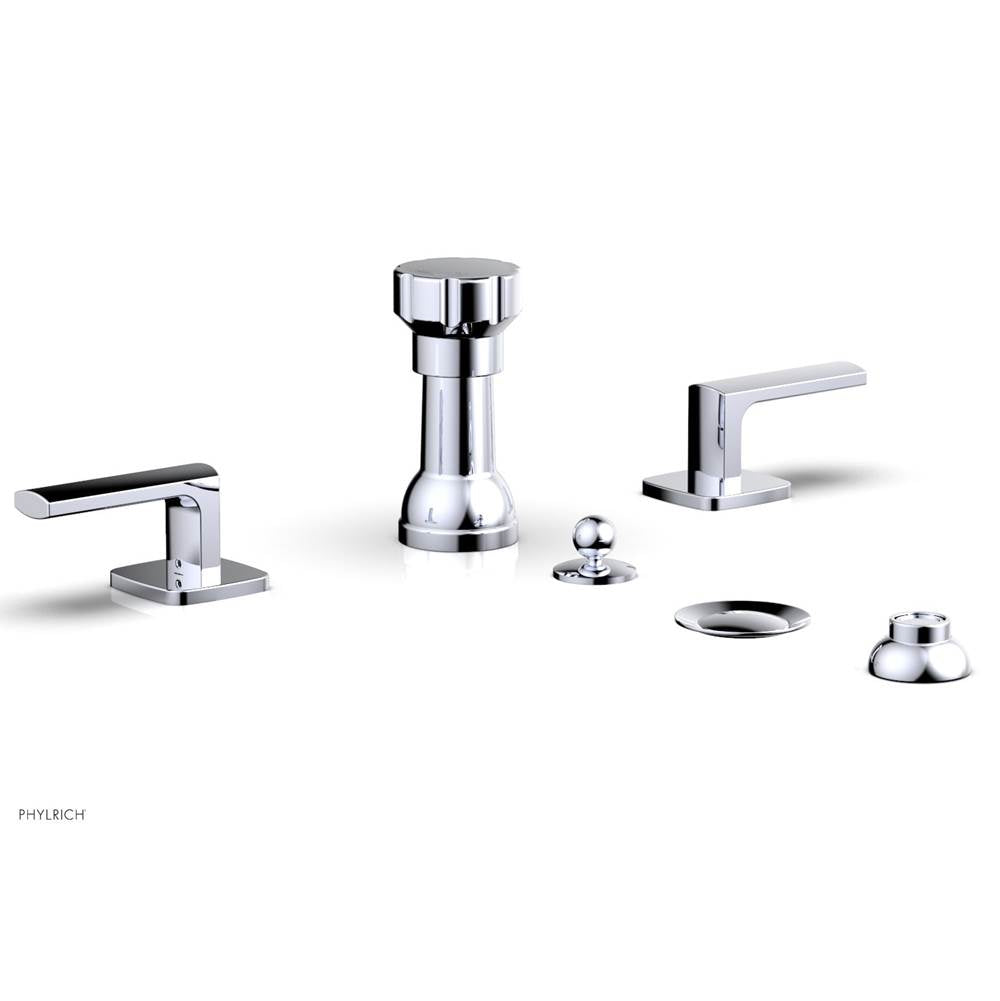 Phylrich - Four Hole Bidet Set Radi, Lever Handle - Polished Brass Uncoated